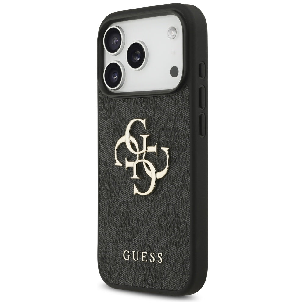 Étui pour Apple iPhone 17 Pro Max, Guess, 4G Classic Logo avec sangle, Noir