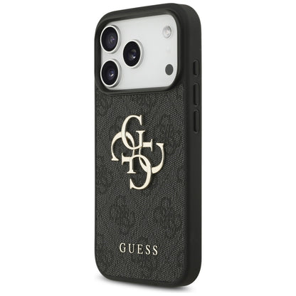 Étui pour Apple iPhone 17 Pro Max, Guess, 4G Classic Logo avec sangle, Noir