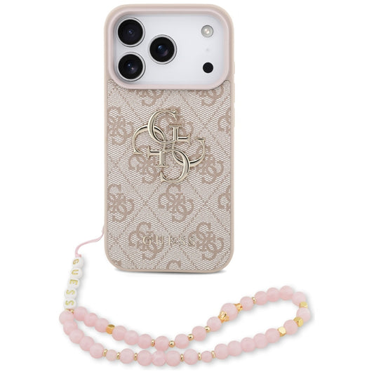 Custodia per Apple iPhone 17 Pro Max, Guess, 4G Classic Logo con Cinturino, Rosa