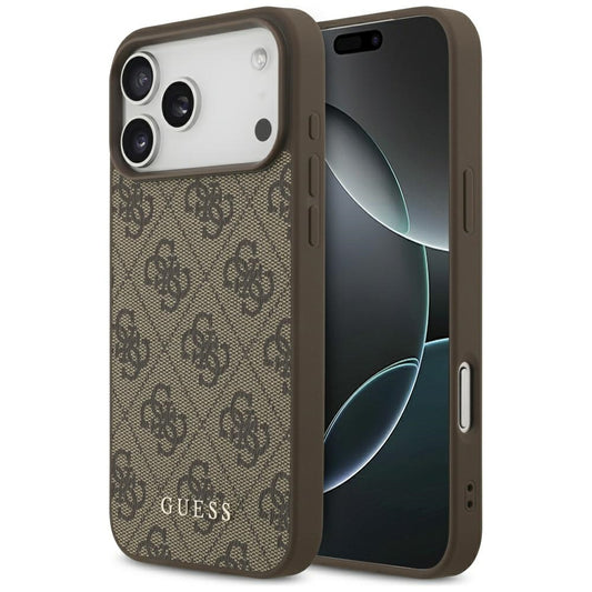 Étui pour Apple iPhone 17 Pro Max, Guess, 4G Classic, Marron