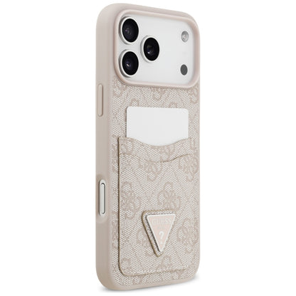 Étui pour Apple iPhone 17 Pro Max, Guess, 4G Double Card Triangle, Rose.