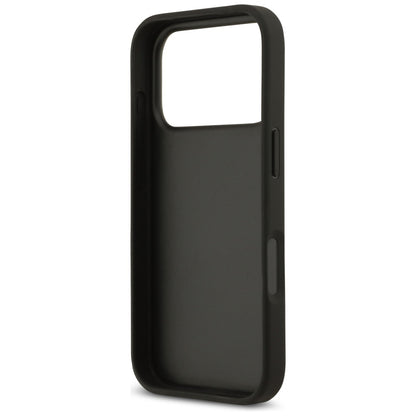 Custodia per Apple iPhone 17 Pro Max, Guess, 4G Grained Roses Big Logo, Nera