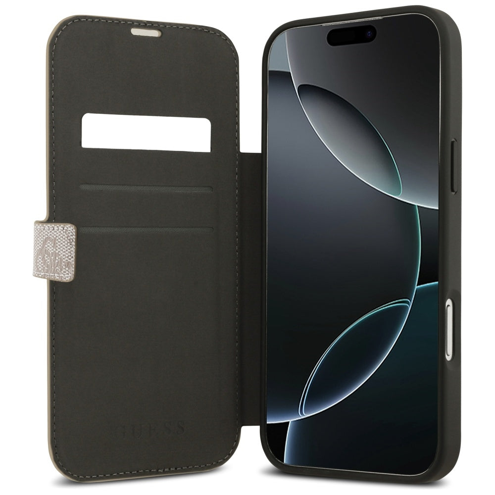 Étui pour Apple iPhone 17 Pro Max, Guess, Logo Métal 4G, Rose