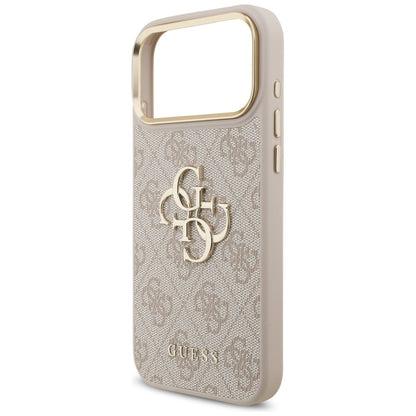 Étui pour Apple iPhone 17 Pro Max, Guess, Big 4G Classic Logo avec grande bandoulière, Rose.