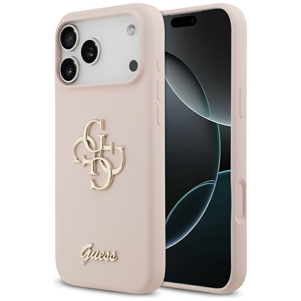 Custodia per Apple iPhone 17 Pro Max, Guess, Big 4G Script, Rosa Chiaro