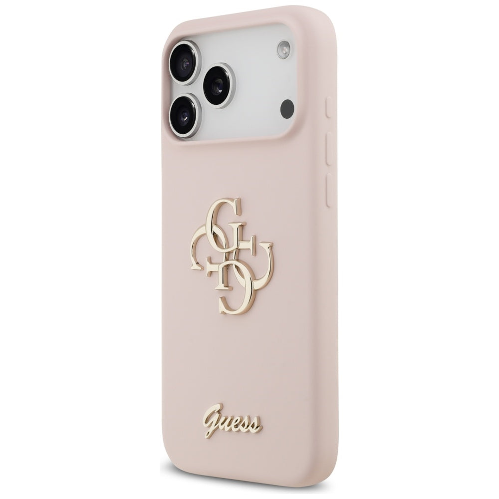 Custodia per Apple iPhone 17 Pro Max, Guess, Big 4G Script, Rosa Chiaro