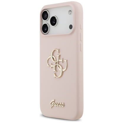Custodia per Apple iPhone 17 Pro Max, Guess, Big 4G Script, Rosa Chiaro