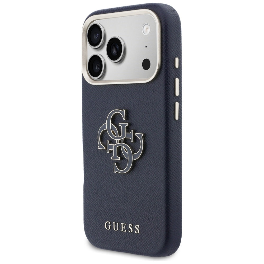 Étui pour Apple iPhone 17 Pro Max, Guess, Resin Logo, Bleu