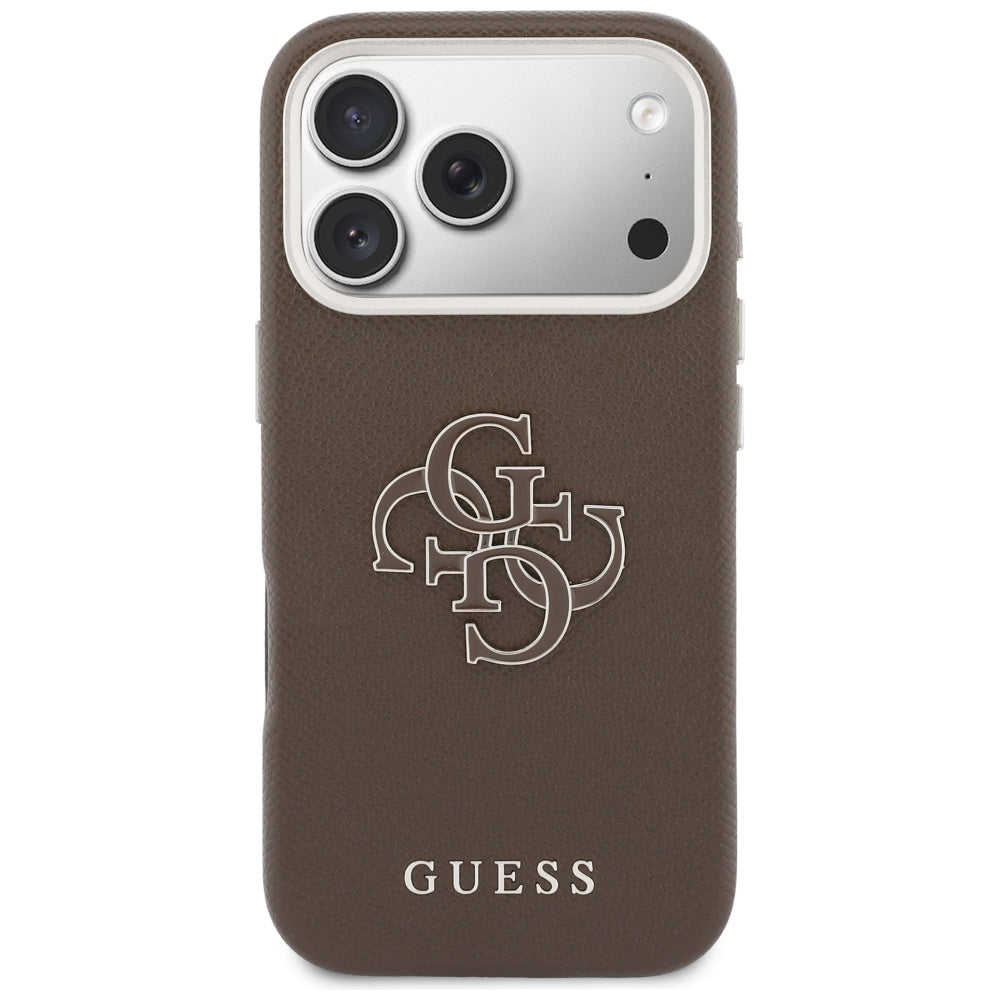 Hülle für Apple iPhone 17 Pro Max, Guess, Resin Logo, Braun