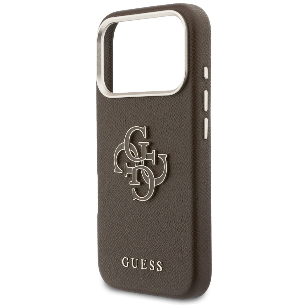 Hülle für Apple iPhone 17 Pro Max, Guess, Resin Logo, Braun