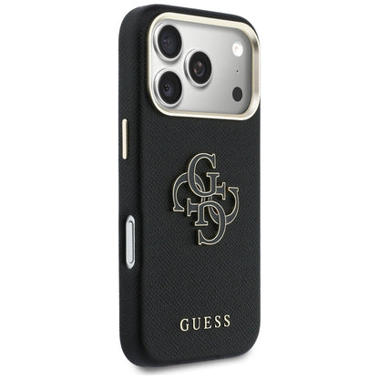 Case for Apple iPhone 17 Pro Max, Guess, Resin Logo, Black
