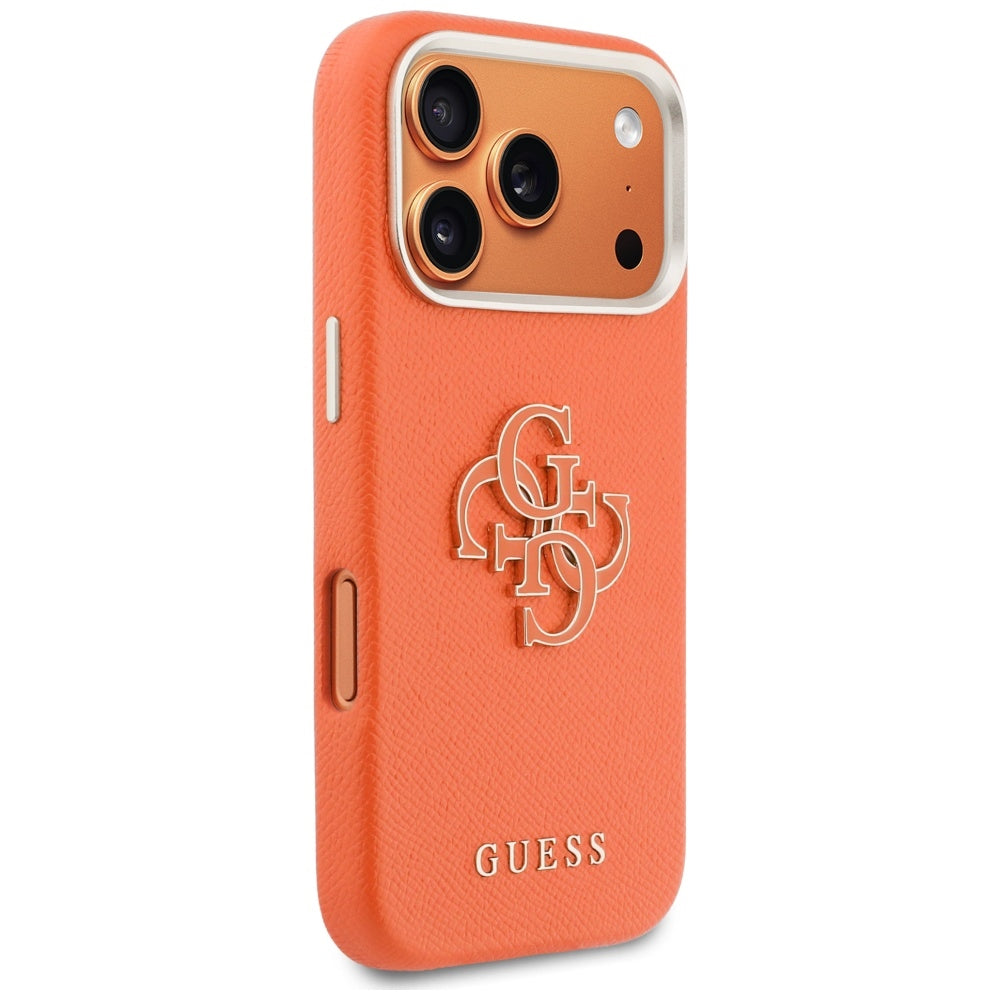 Case for Apple iPhone 17 Pro Max, GUESS, Resin Logo, Orange
