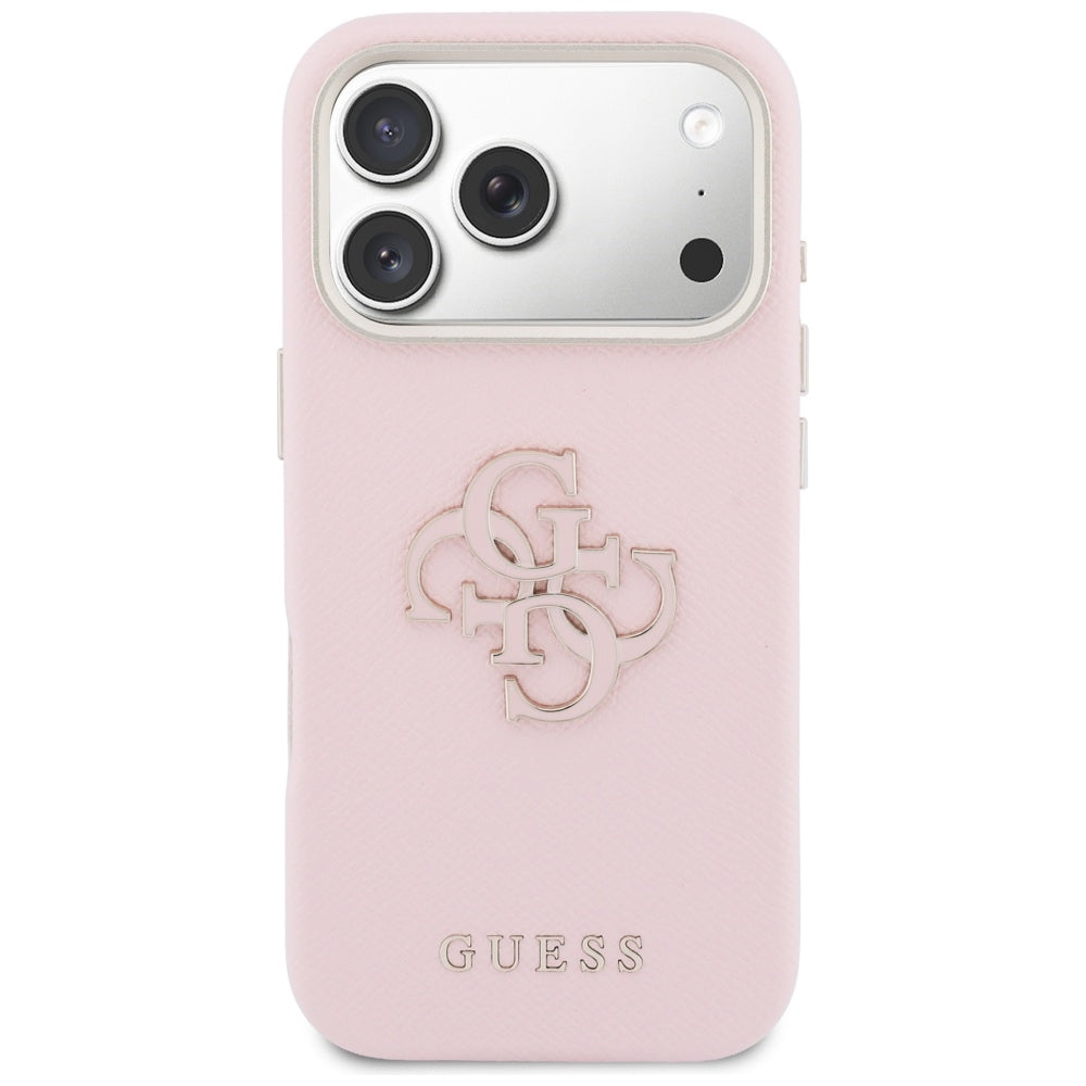 Case for Apple iPhone 17 Pro Max, Guess, Resin Logo, Pink
