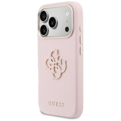 Case for Apple iPhone 17 Pro Max, Guess, Resin Logo, Pink