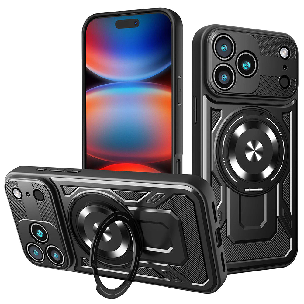 Custodia per Apple iPhone 17 Pro Max, Techsuit, RuggedCam, Nera