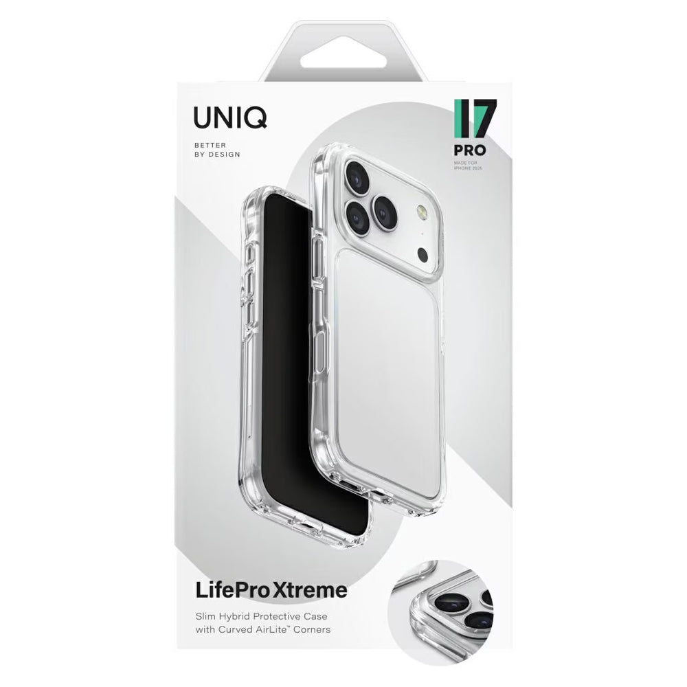 Custodia per Apple iPhone 17 Pro Max, UNIQ, LifePro Xtreme, Trasparente