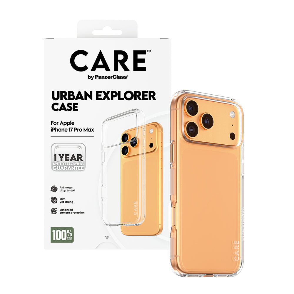 Hülle für Apple iPhone 17 Pro, PanzerGlass, Care Urban Explorer, Transparent