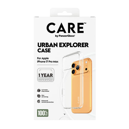 Hülle für Apple iPhone 17 Pro, PanzerGlass, Care Urban Explorer, Transparent