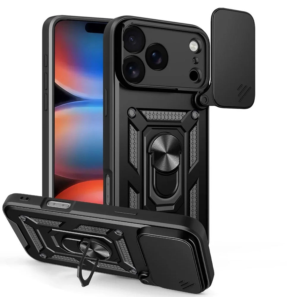 Étui pour Apple iPhone 17 Pro, Techsuit, CamShield, Noir