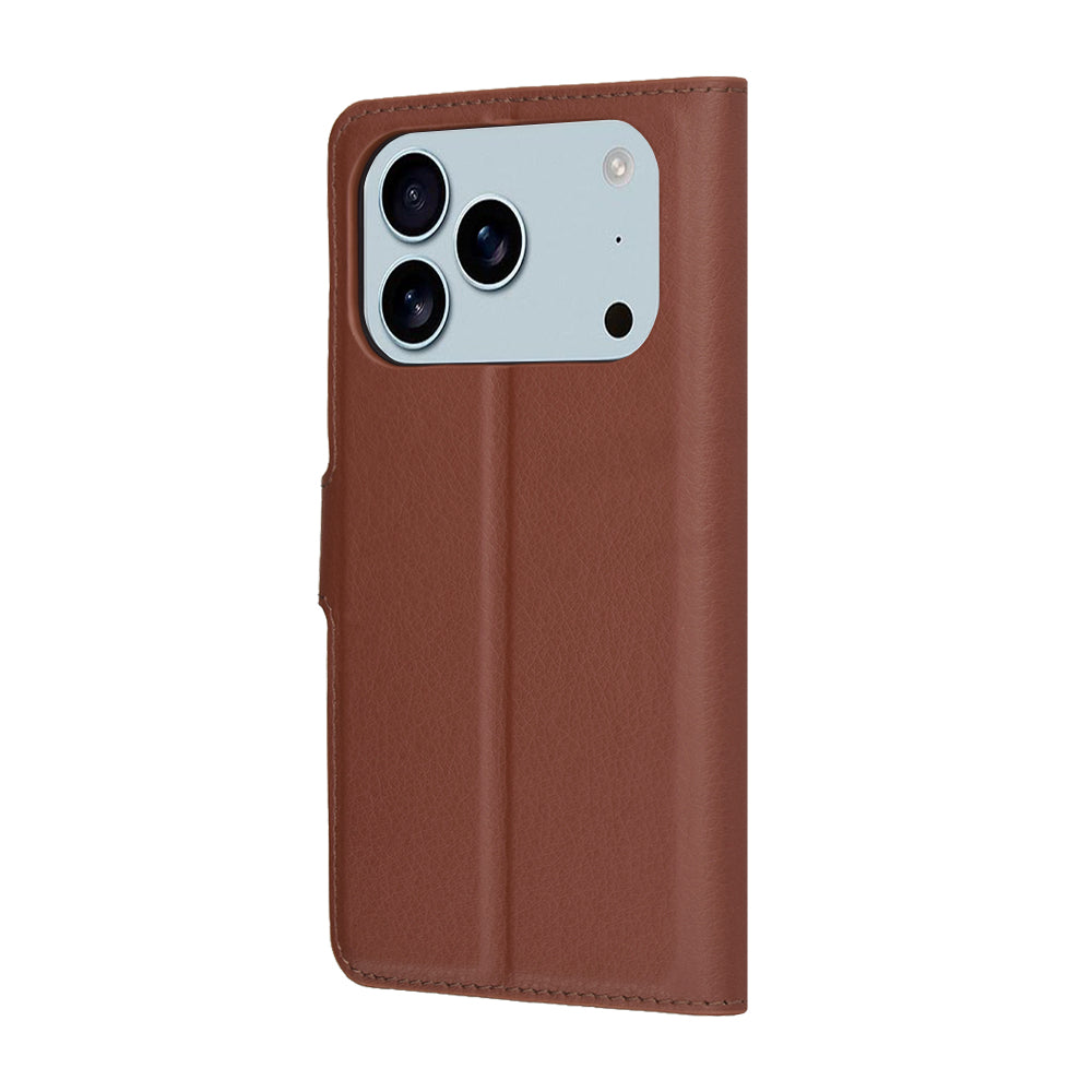 Case for Apple iPhone 17 Pro, Techsuit, Leather Folio, Brown