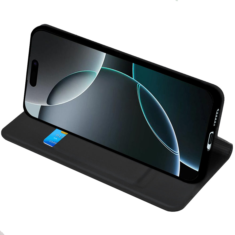 Hülle für Apple iPhone 17 Pro, Techsuit, Magskin Book, Schwarz