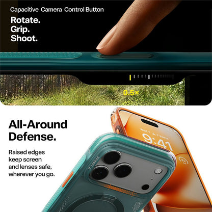 Coque pour Apple iPhone 17 Pro, Torras, Ostand Spin Air, Vert