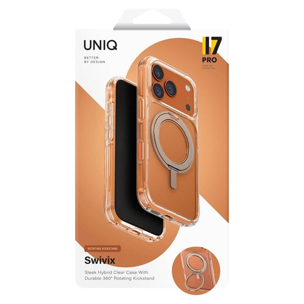 Hülle für Apple iPhone 17 Pro, UNIQ, Swivix, Gold