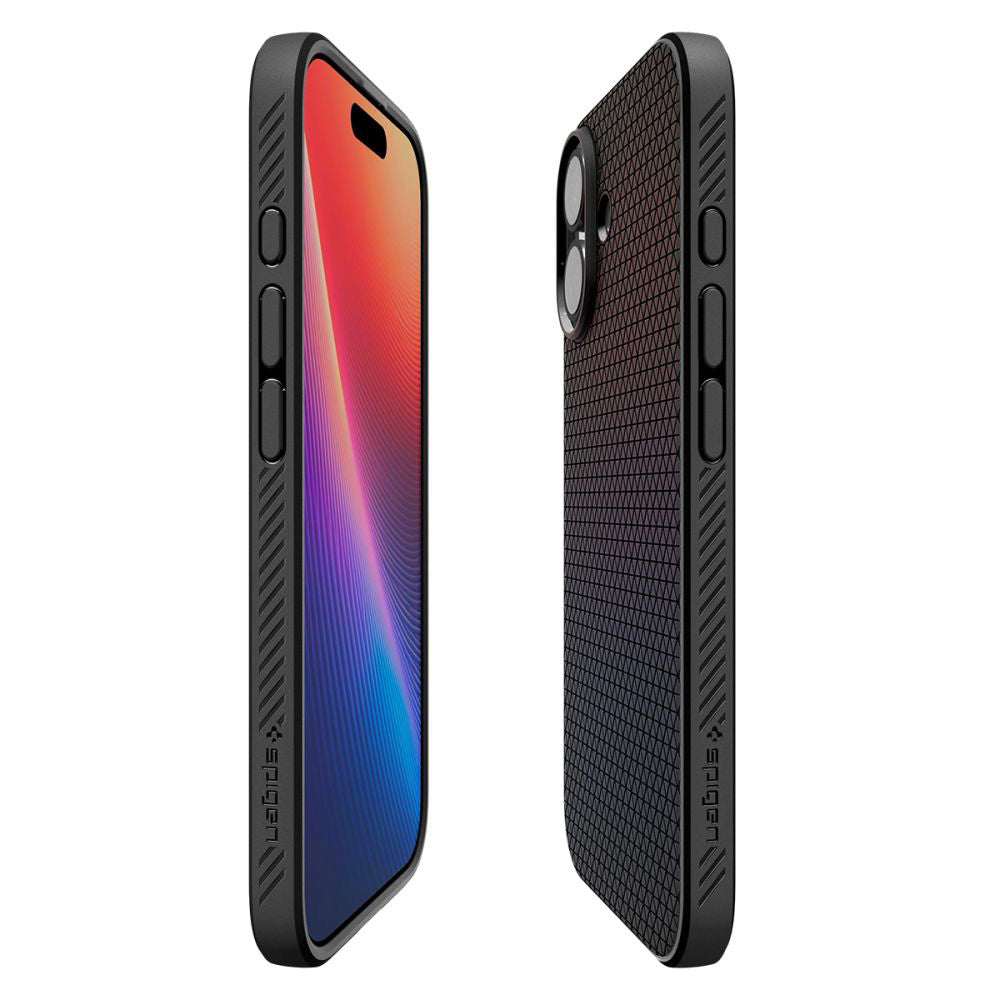 Étui pour Apple iPhone 17, Spigen, Liquid Air, Noir Mat