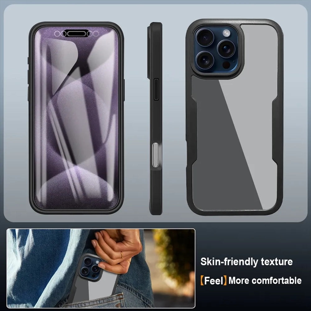 Custodia per Apple iPhone 17, Techsuit, ColorVerse 360, Nera