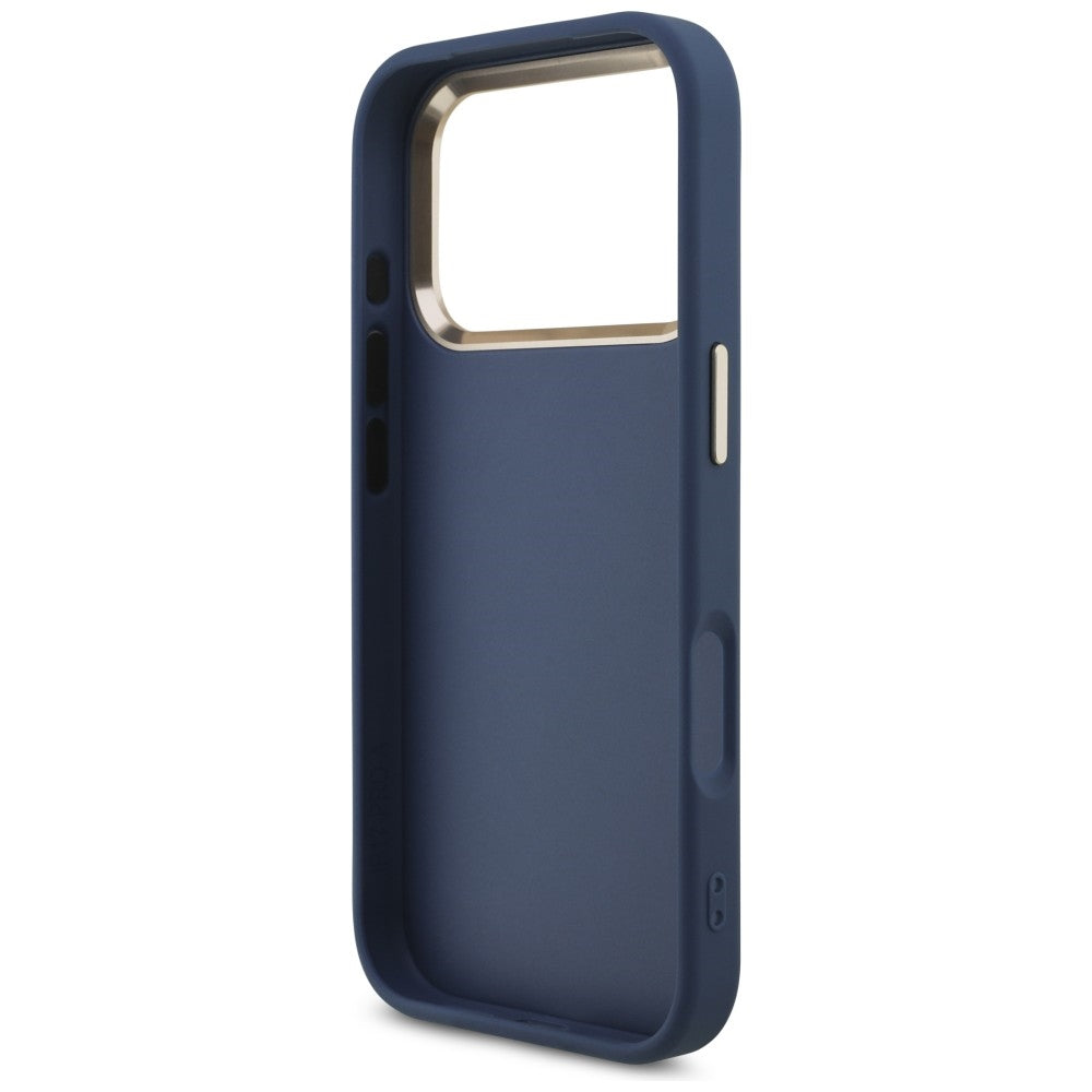 Coque pour Apple iPhone 18 Pro / 17 Pro, Guess, 4G Big Classic Logo, Bleue