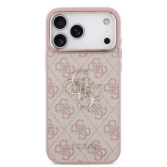 Coque pour Apple iPhone 18 Pro / 17 Pro, Guess, 4G Big Classic Logo, Rose