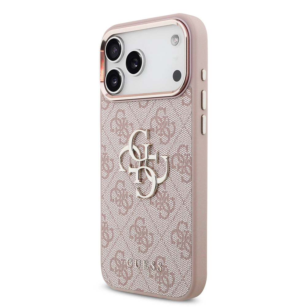 Coque pour Apple iPhone 18 Pro / 17 Pro, Guess, 4G Big Classic Logo, Rose