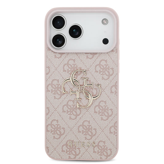 Coque pour Apple iPhone 18 Pro / 17 Pro, Guess, 4G Big Logo, Rose