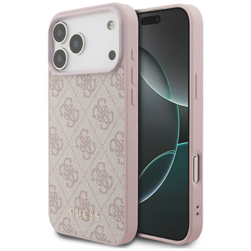 Coque pour Apple iPhone 18 Pro / 17 Pro, Guess, Logo Classique 4G, Rose
