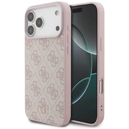 Coque pour Apple iPhone 18 Pro / 17 Pro, Guess, Logo Classique 4G, Rose