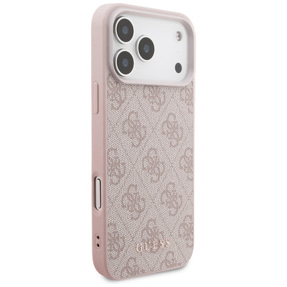 Coque pour Apple iPhone 18 Pro / 17 Pro, Guess, Logo Classique 4G, Rose