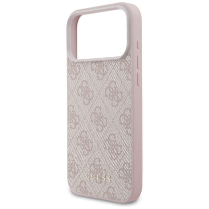 Coque pour Apple iPhone 18 Pro / 17 Pro, Guess, Logo Classique 4G, Rose