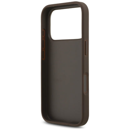 Case for Apple iPhone 18 Pro / 17 Pro, Guess, 4G Classic Logo with Strap, Brown