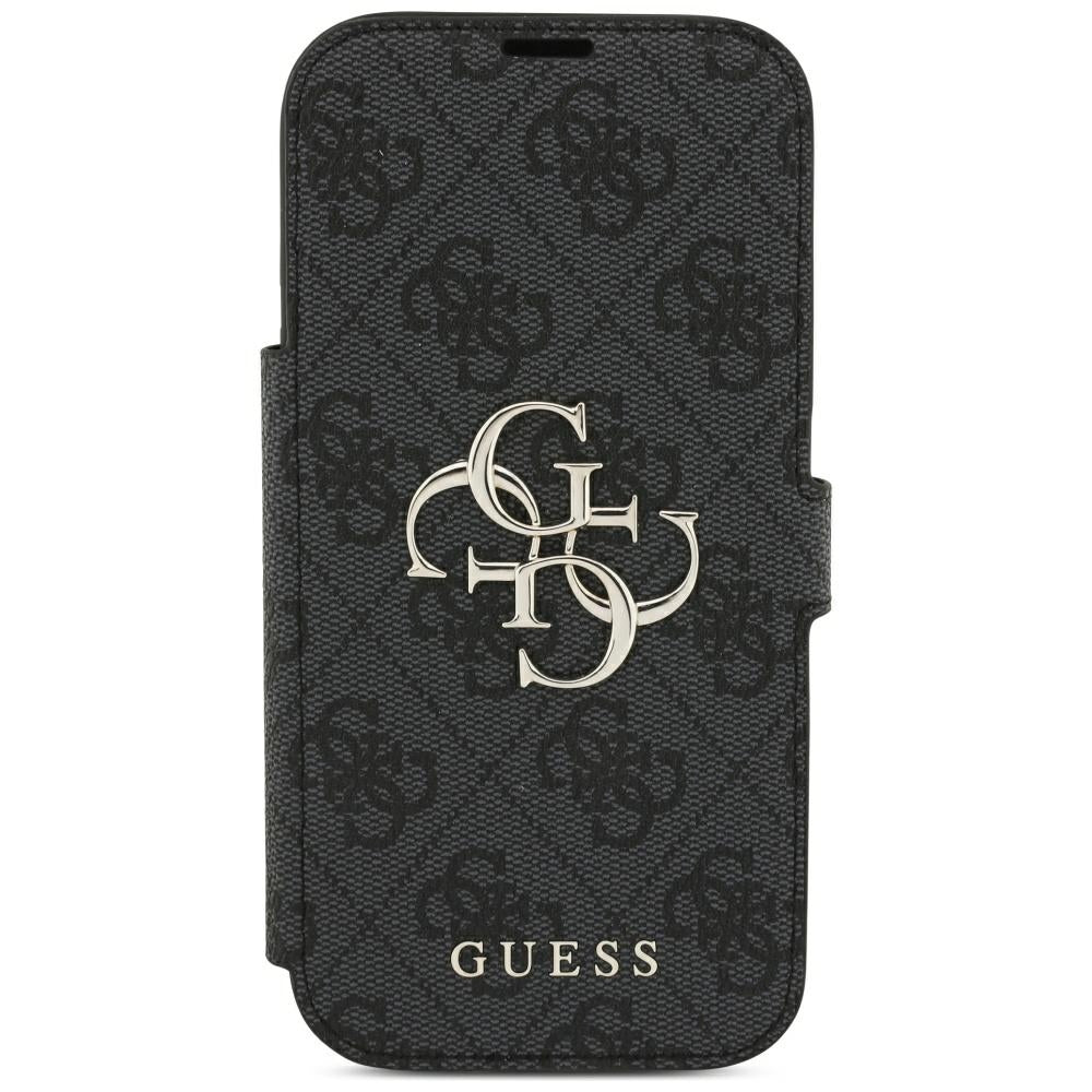 Hülle für Apple iPhone 18 Pro / 17 Pro, Guess, 4G Metall-Logo, Schwarz