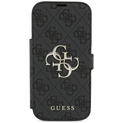 Hülle für Apple iPhone 18 Pro / 17 Pro, Guess, 4G Metall-Logo, Schwarz
