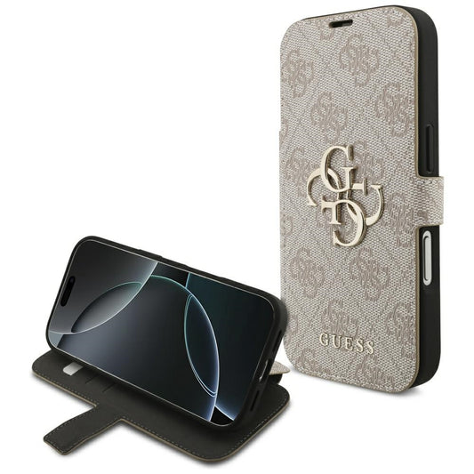 Custodia per Apple iPhone 18 Pro / 17 Pro, Guess, Logo Metallico 4G, Rosa