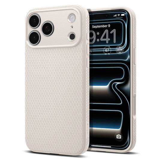 Coque pour Apple iPhone 18 Pro / 17 Pro, Spigen, Liquid Air, Beige ACS12152