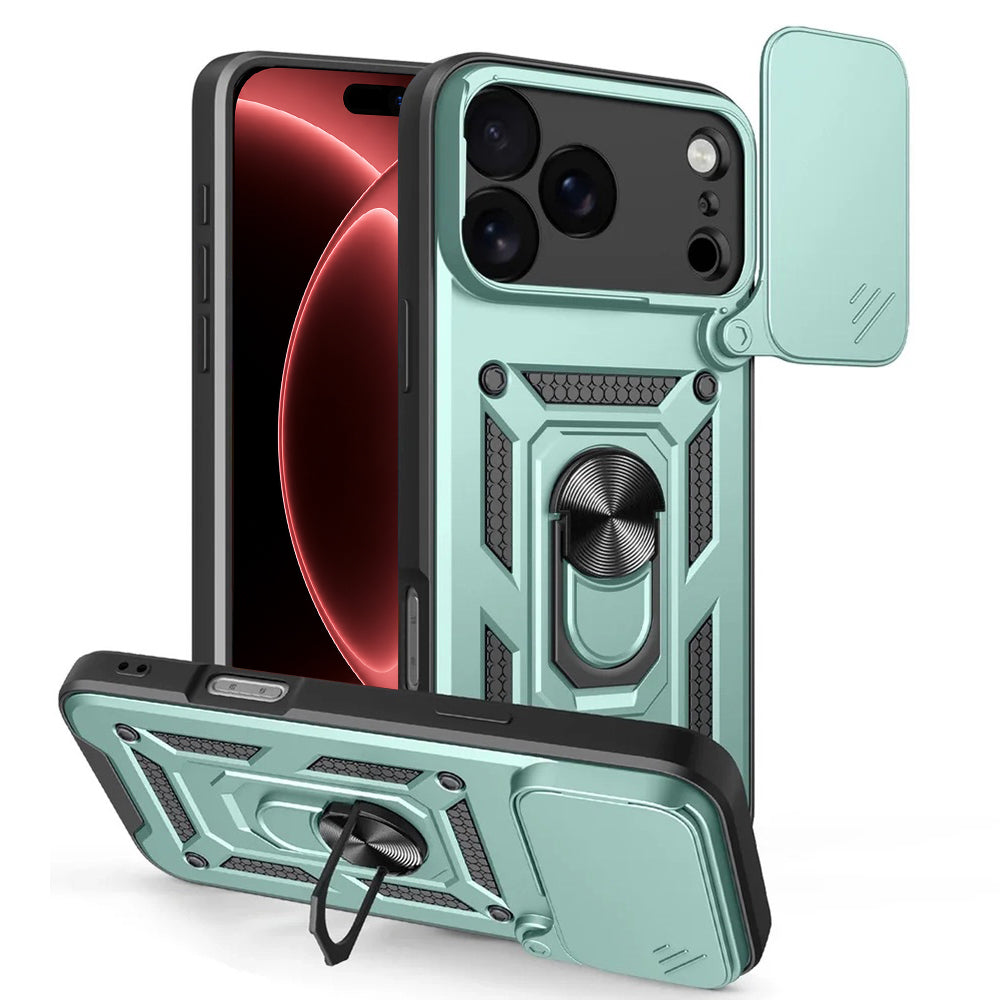 Custodia per Apple iPhone 18 Pro / 17 Pro, Techsuit, CamShield, Verde