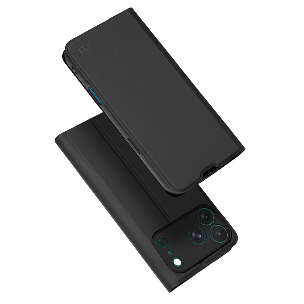 Custodia per Apple iPhone 18 Pro / 17 Pro, Techsuit, Magskin Book, Nera