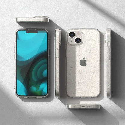Case for Apple iPhone 18 Pro / 17 Pro, Techsuit, SparkleSkin, Transparent