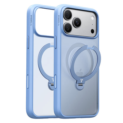 Coque MagSafe pour Apple iPhone 18 Pro / 17 Pro, Torras, Ostand Spin, Bleue