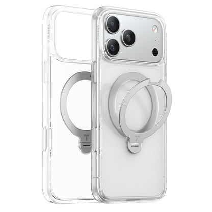 MagSafe Case for Apple iPhone 18 Pro / 17 Pro, Torras, Ostand Spin, Transparent