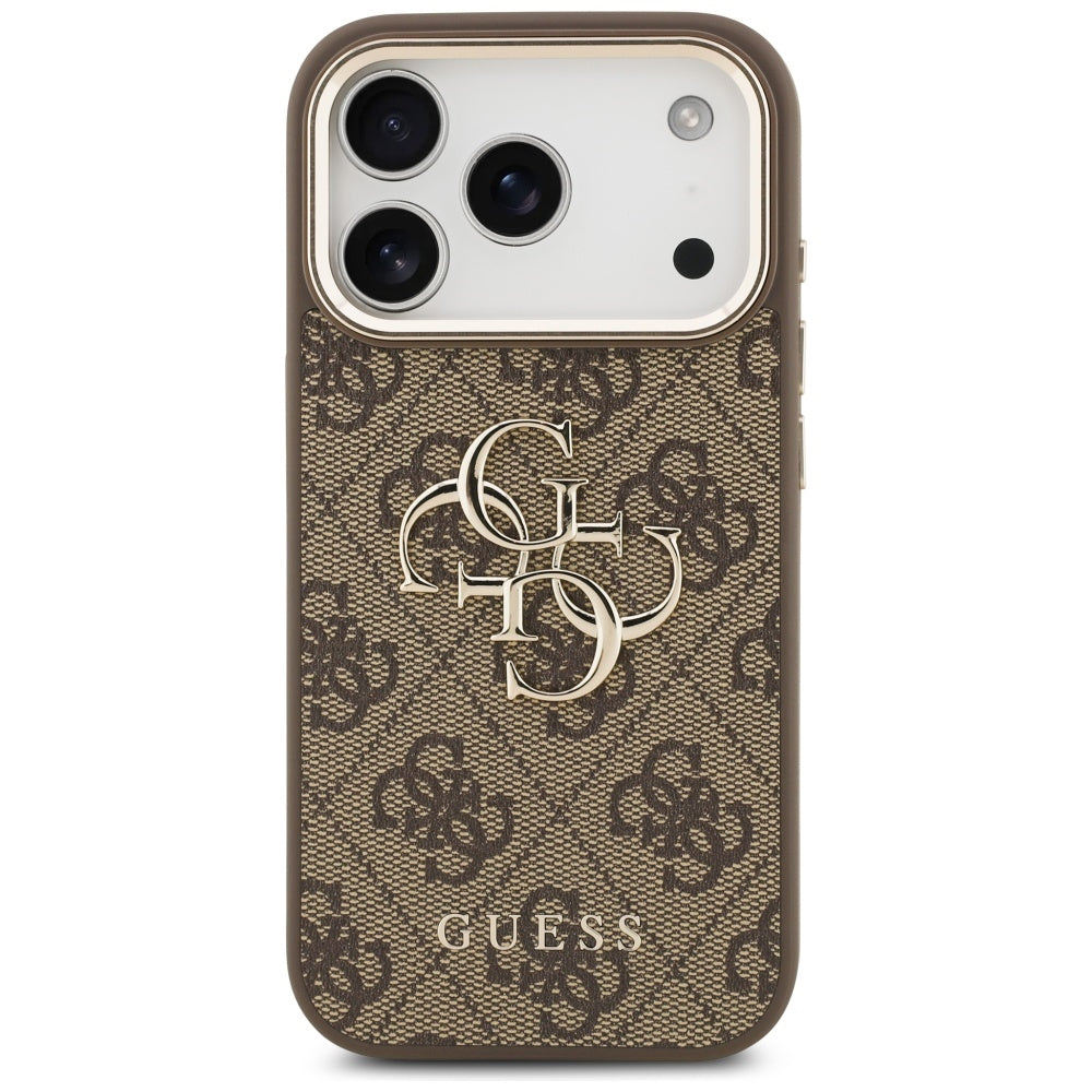 Custodia per Apple iPhone 18 Pro Max / 17 Pro Max, Guess, 4G Big Classic Logo, Marrone