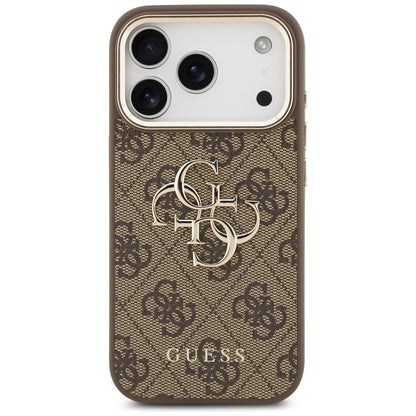 Custodia per Apple iPhone 18 Pro Max / 17 Pro Max, Guess, 4G Big Classic Logo, Marrone