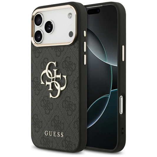 Coque pour Apple iPhone 18 Pro Max / 17 Pro Max, Guess, 4G Big Classic Logo, Noire
